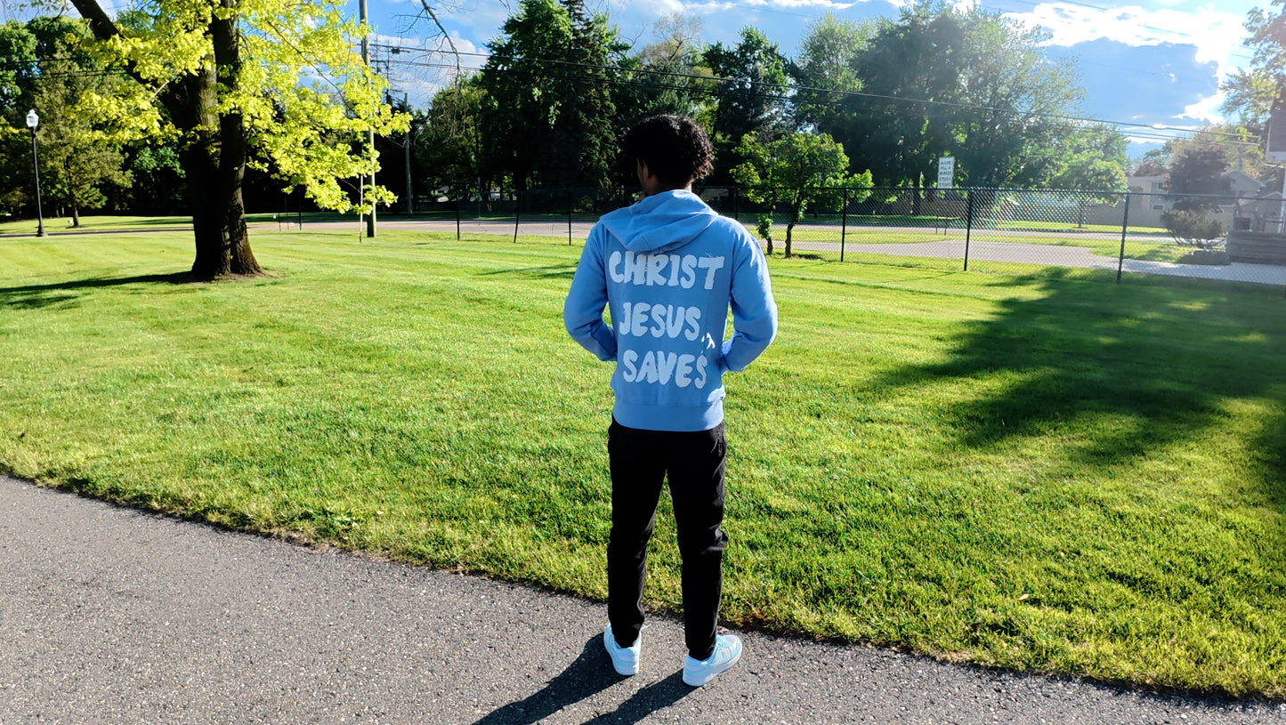 BLUE CHRIST JESUS SAVES JACKET